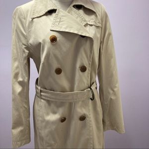 AKRIS Punto tan trenchcoat 100% cotton size 12!